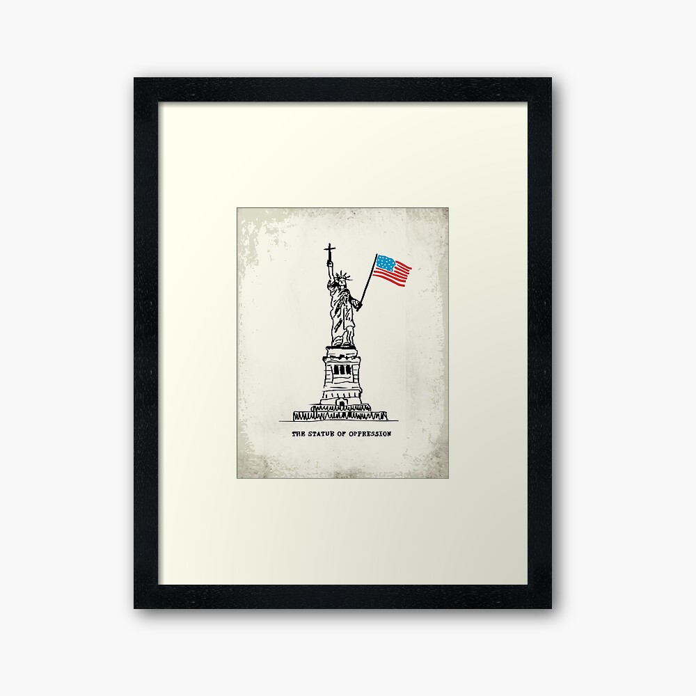 Sicko Manifesto - framed art - statue of oppression